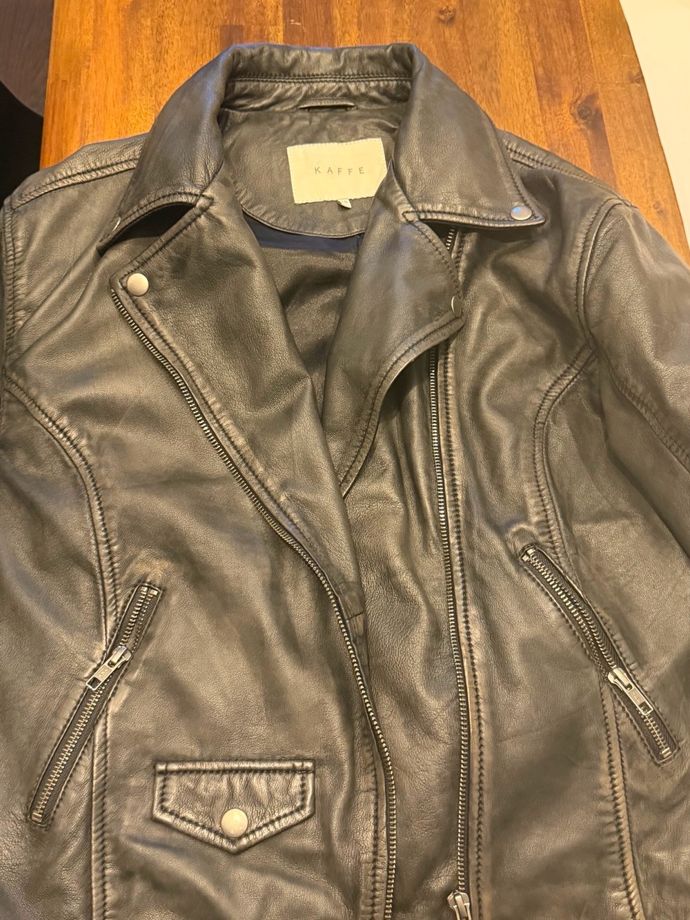 Women's Black Leather Moto Jacket